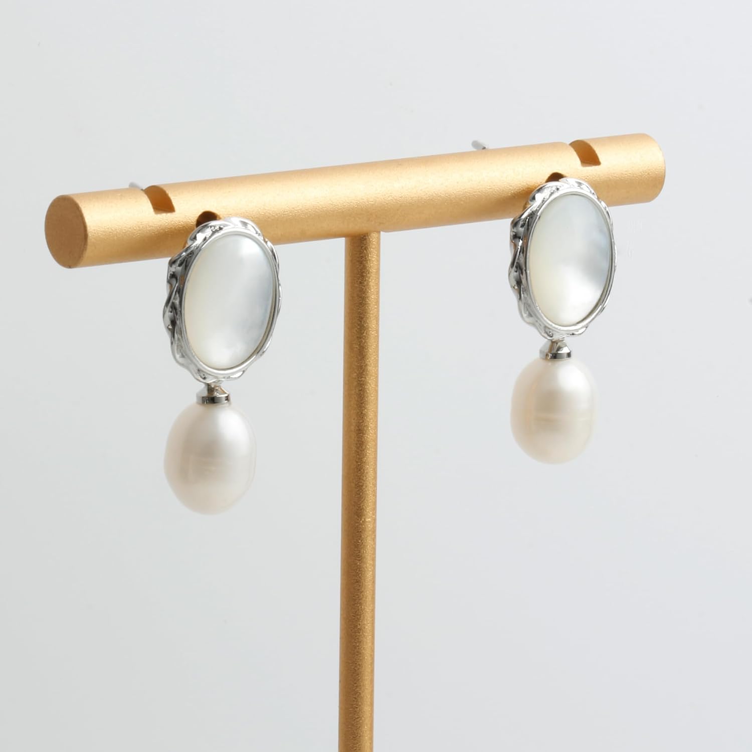 Freshwater Cultured White Pearl Dangling Drop Earrings for Classy Women - Image 6