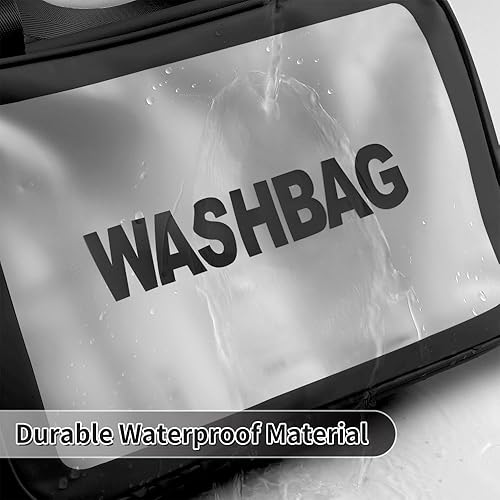 Miniatura 4 de Bolsa de maquillaje transparente PVC impermeable bolsa de cosméticos grande transparente organizador de artículos de tocador de viaje conjunto de