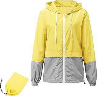 Leicht Regenjacke Damen Wasserdicht Atmungsaktiv Faltbar Windbreaker Sportjacke Mit Kapuze Wanderjacke Fahrradjacke Regencape