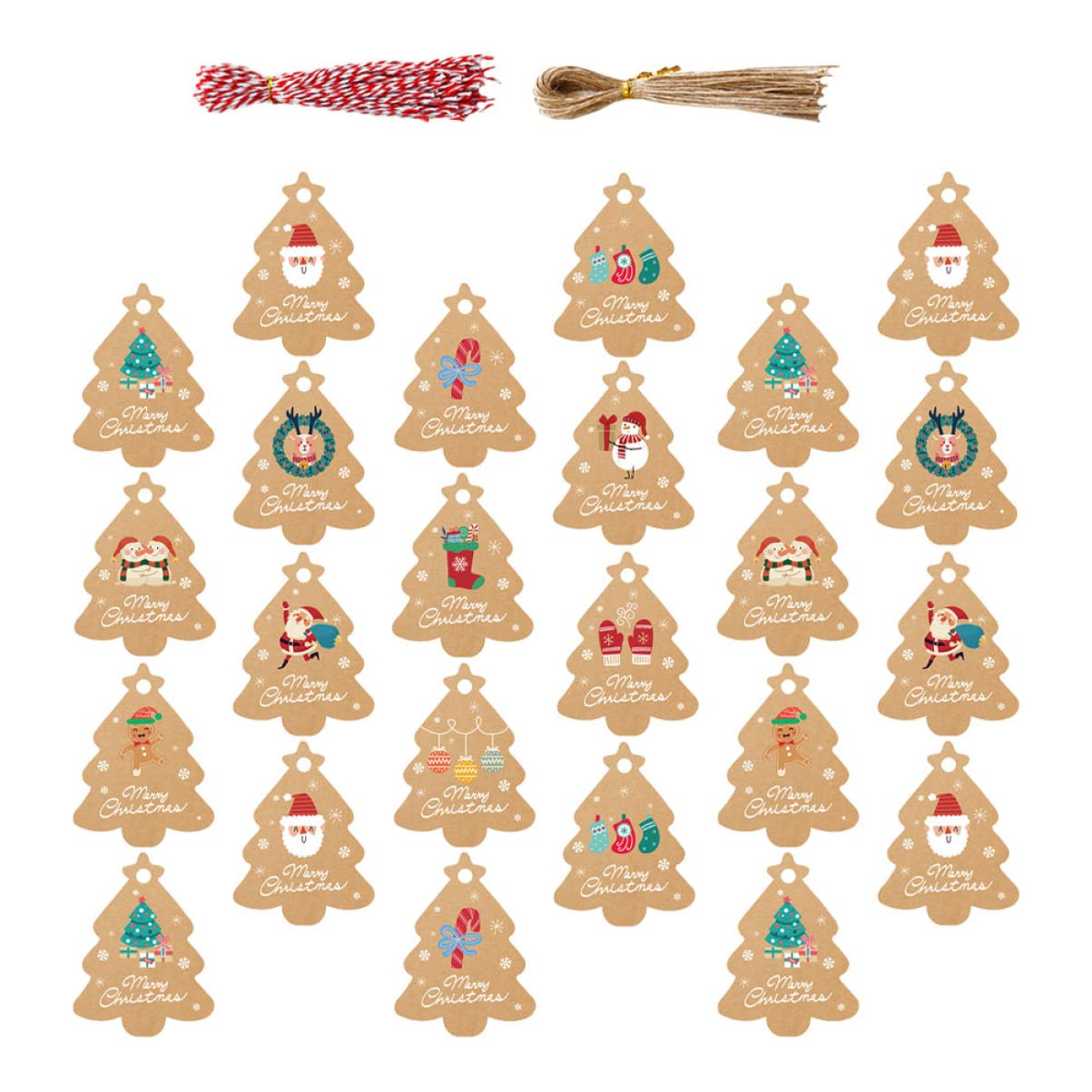 FRCOLOR 4 Sätze Hängeetikett Für Weihnachtsdekoration Weihnachtsbaumanhänger Girlanden Weihnachts-label-tag Ornamente Weihnachtskarten Frohe Weihnachten-namensschilder Papierstau