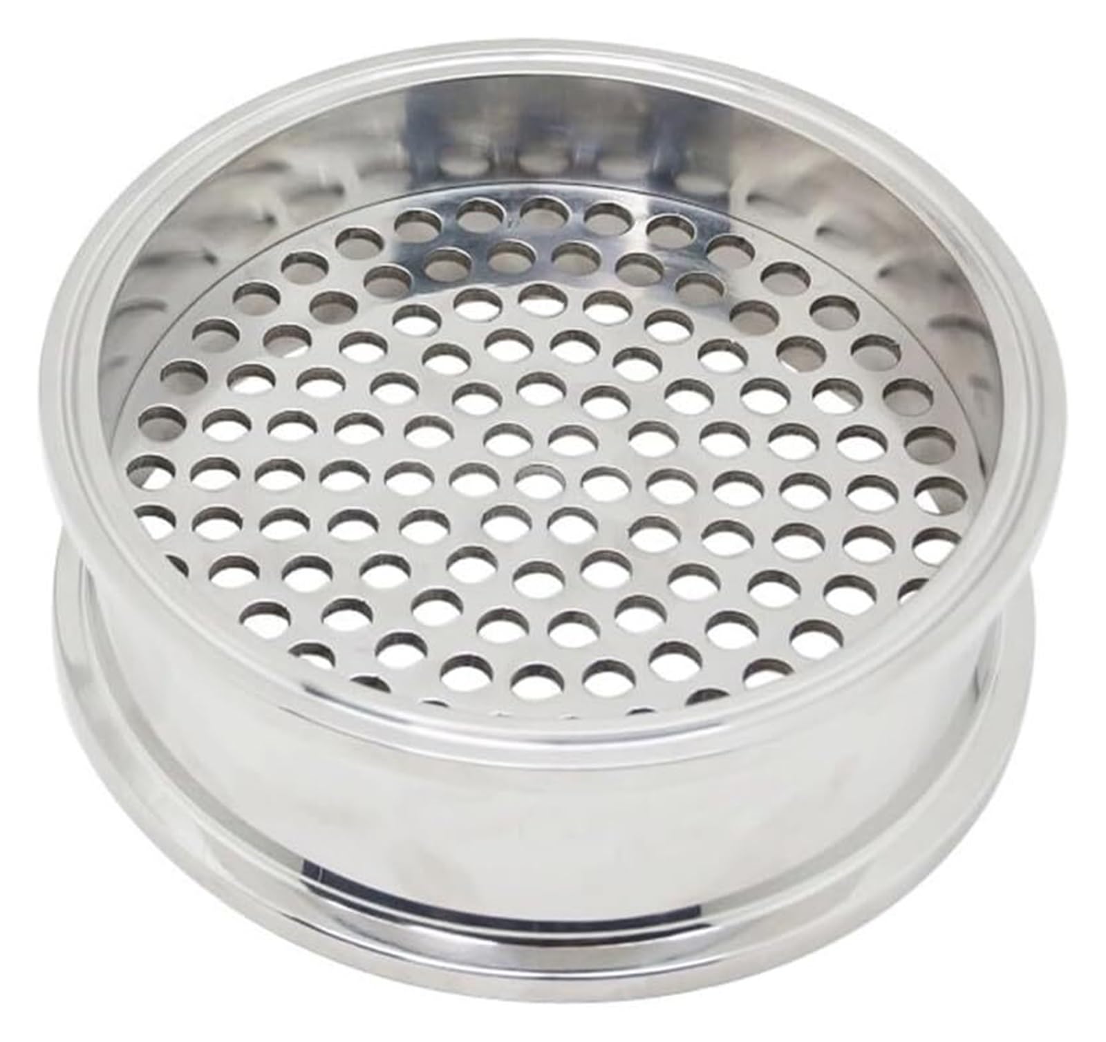Feinmaschiges Sieb aus Edelstahl, rundes Küchensieb, Metallmaschensieb for Backen, Labor und Gartenarbeit(4 inch)