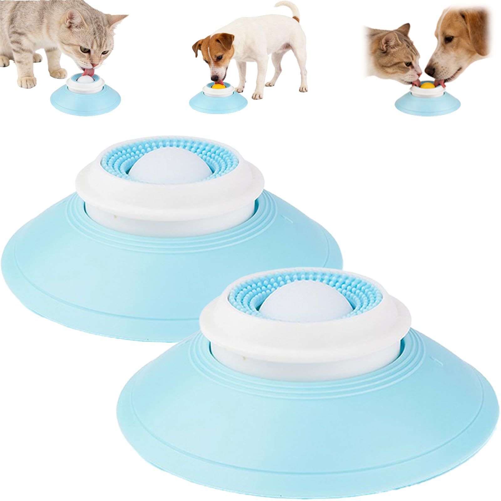 Dog Lick Ball,Licking A Ball Add More Fun Bowl, Dog Lick Ball Bowl,Licking A Ball for Dogs,Slow Down Eating Speed and Add More Fun for Your Dog and Cats. (Y*2PCS) — view 14