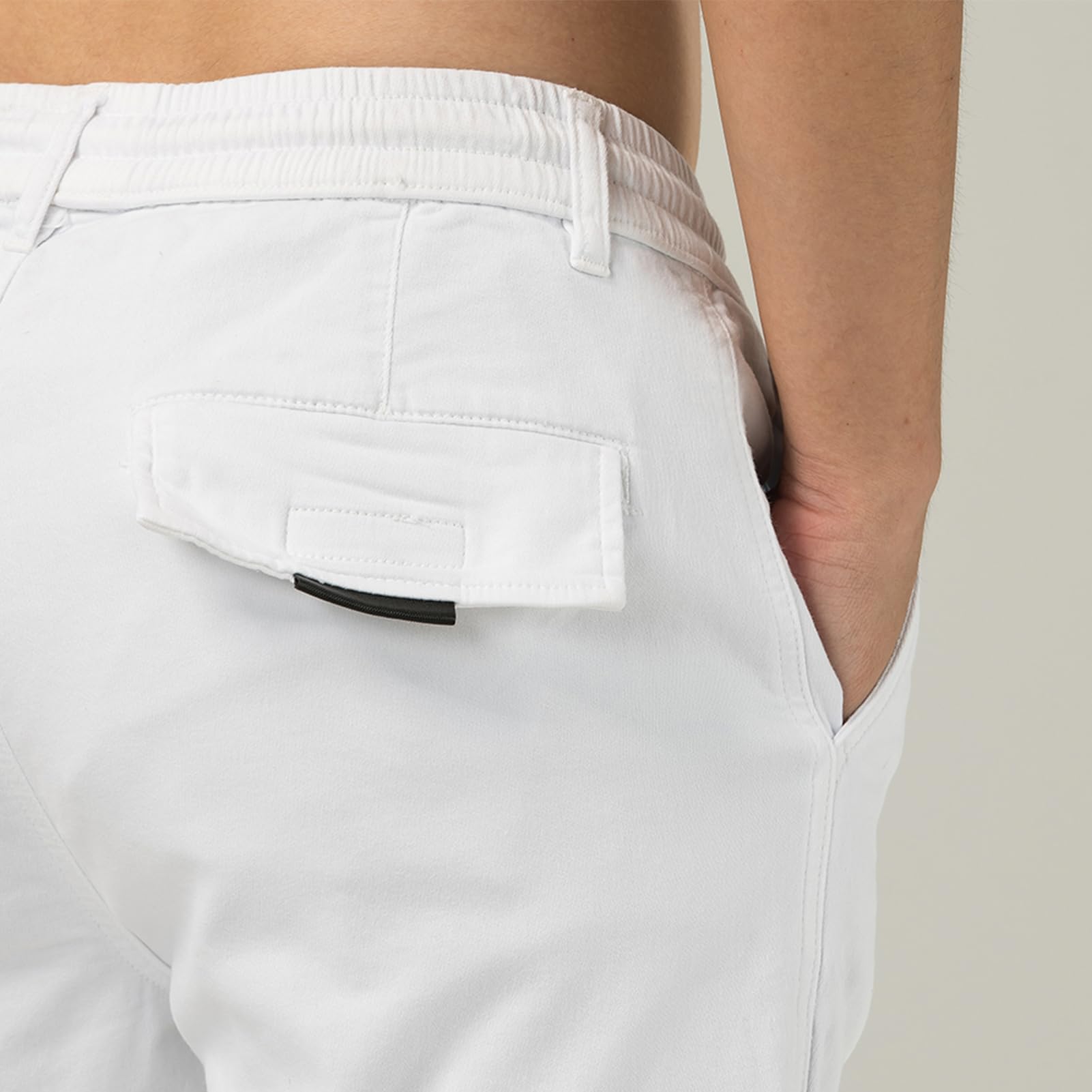 TONY BACKER Pantaloni Cargo Uomo in Maglia di Cotone Multitasche Laterali Casual e Chiusura Coulisse e i Lacci nella Vita 7905