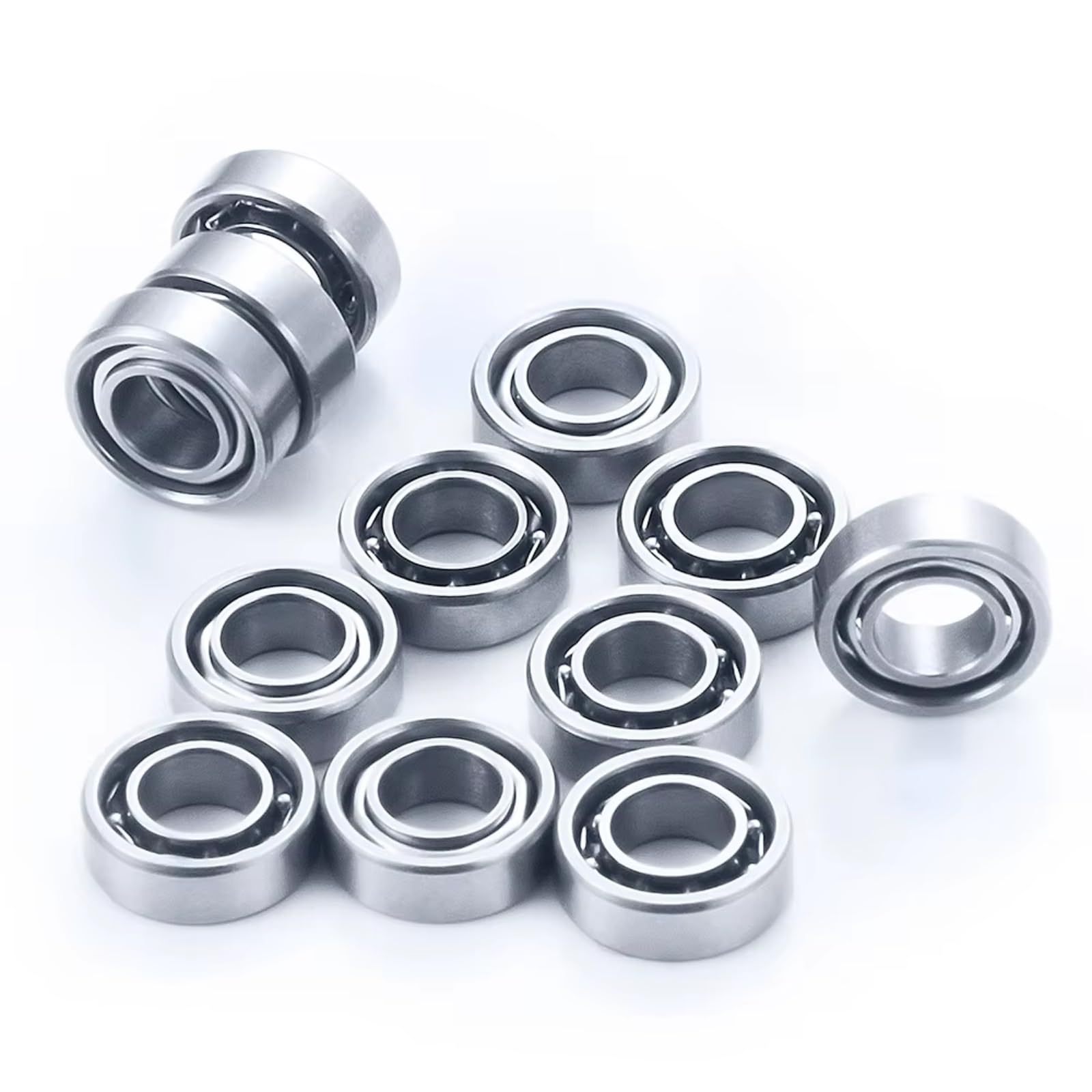 RC Bearing Components For WPL C14 C24 C34 C44 For MN D90 For MN-90 For MN99S 12PCS Steel Ball Bearing Set 3x6x2mm RC Car Sealed Bearings Upgrade Parts