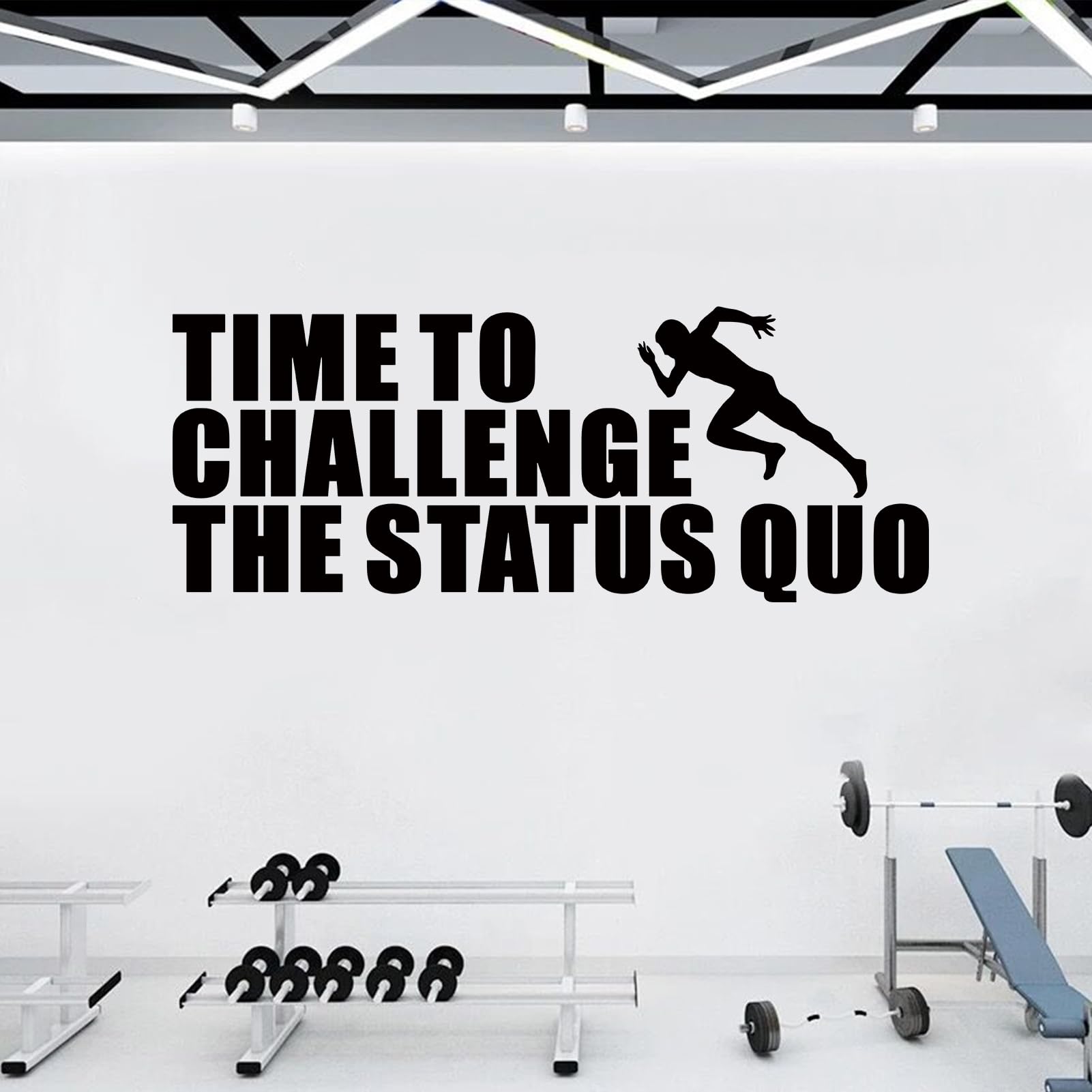 Inspirational Quotes Wall Decals for Gym: Office Motivational Positive Vinyl Art Wall Stickers for Classroom School Bedroom Living Room