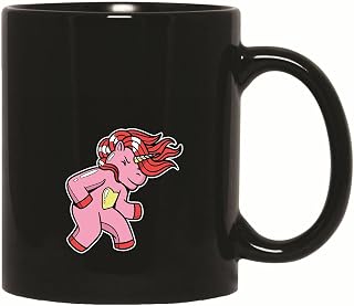 Gift Idea for Music Lovers Unicorn Headbanging Rocking Out 11oz 15oz Black Coffee Mug