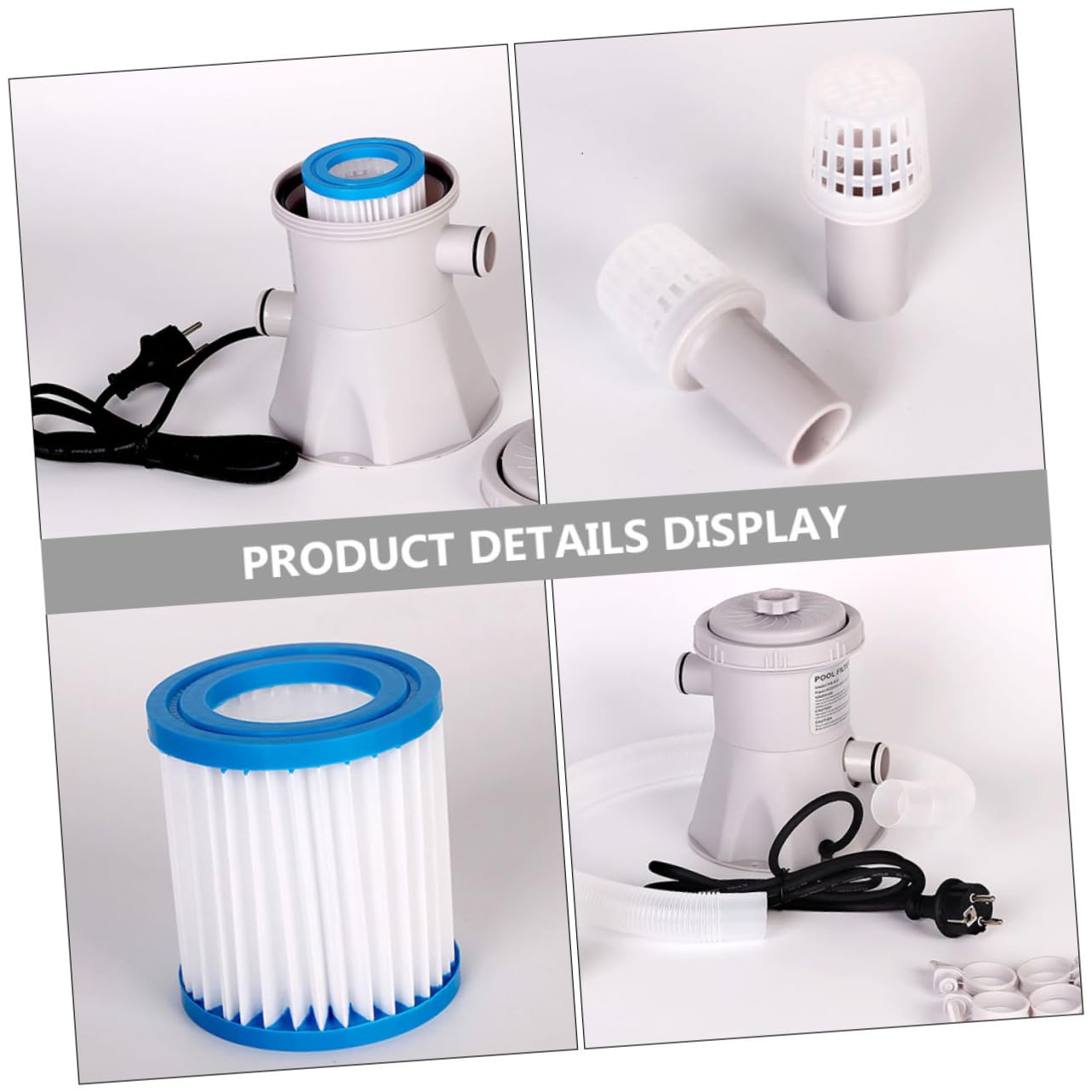 Abaodam Pompe De Filtration Eau Électrique Pour Piscine Nettoie Et Maintient Eau Propre Et Saine Facile à Utiliser