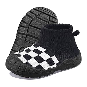 DEBAIJIA Unisex Baby Shoes Plattform, Bm02 Schwarz, Etikettengröße 17