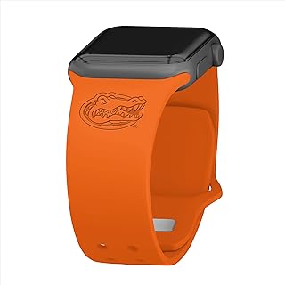 Affinity Bands Florida Gators Engraved Silicone Sport Band Compatible with Apple Watch (42/44/45mm Orange)