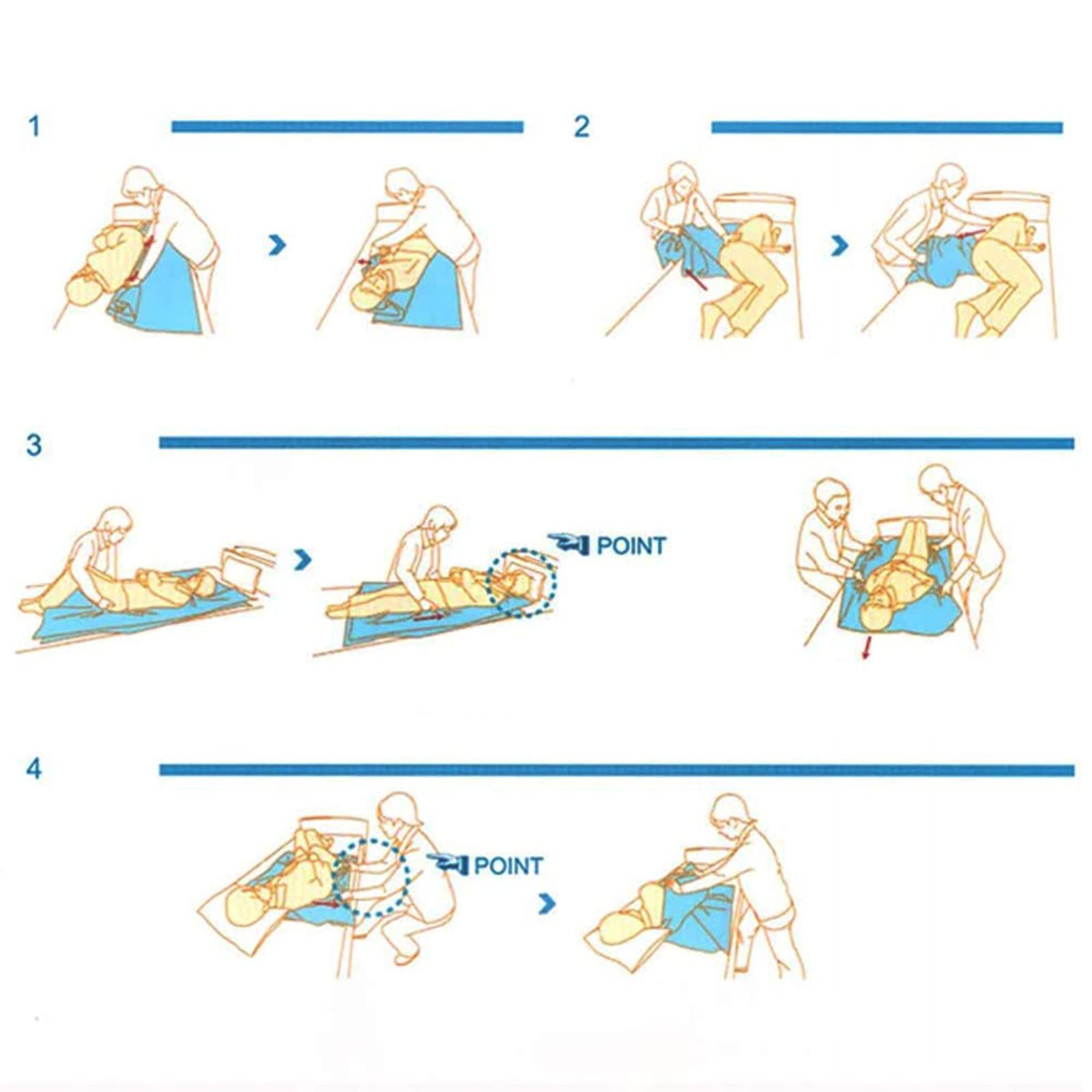 Sábana deslizante, Sábana deslizante tubular, Reutilizable Lavable Tela de nailon Almohadilla de posicionamiento Sábana extraíble Tabla de transferencia de pacientes Sábana elevadora Sábanas deslizant