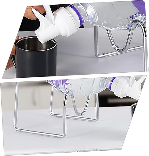 Miniatura 2 de BESPORTBLE Soporte de cubo de agua de 5 l para camping, coche, oficina, contenedor de agua, portátil, base antideslizante de acero inoxidable