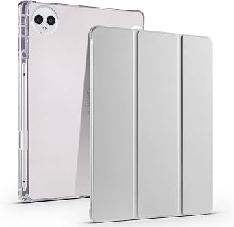 Compatible with Huawei Matepad Pro 12.2" 2024 Case Slim Lightweight Protective Case Smart Cover Shockproof Cover with Clear Back Shell w/Pencil Holder, Auto Wake/Sleep Gray