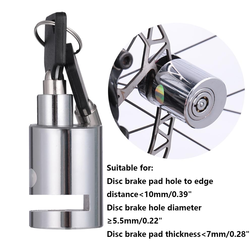 Antivol Frein à Disque Ezweiji - Acier Allié Portable - Pour Vélo/Moto/Voiture Électrique