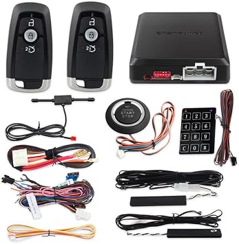 EASYGUARD EC002-FO3 Car alram passive keyless entry remote start push start button Touch password entry Anti-hijacking Panic mode DC12V without shock sensor