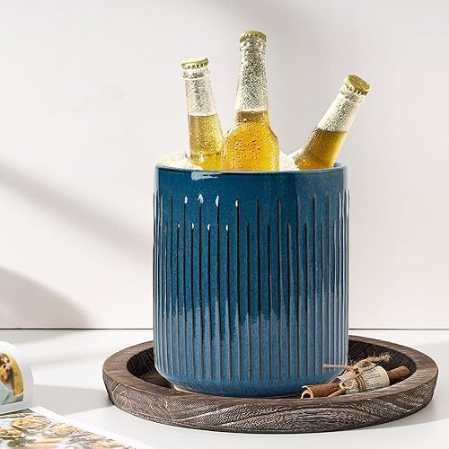 Miniatura 5 de JIEMEI HOME - Soporte para utensilios de cocina, recipiente estable de cerámica para encimera de cocina, organizador grande de utensilios de 7.2