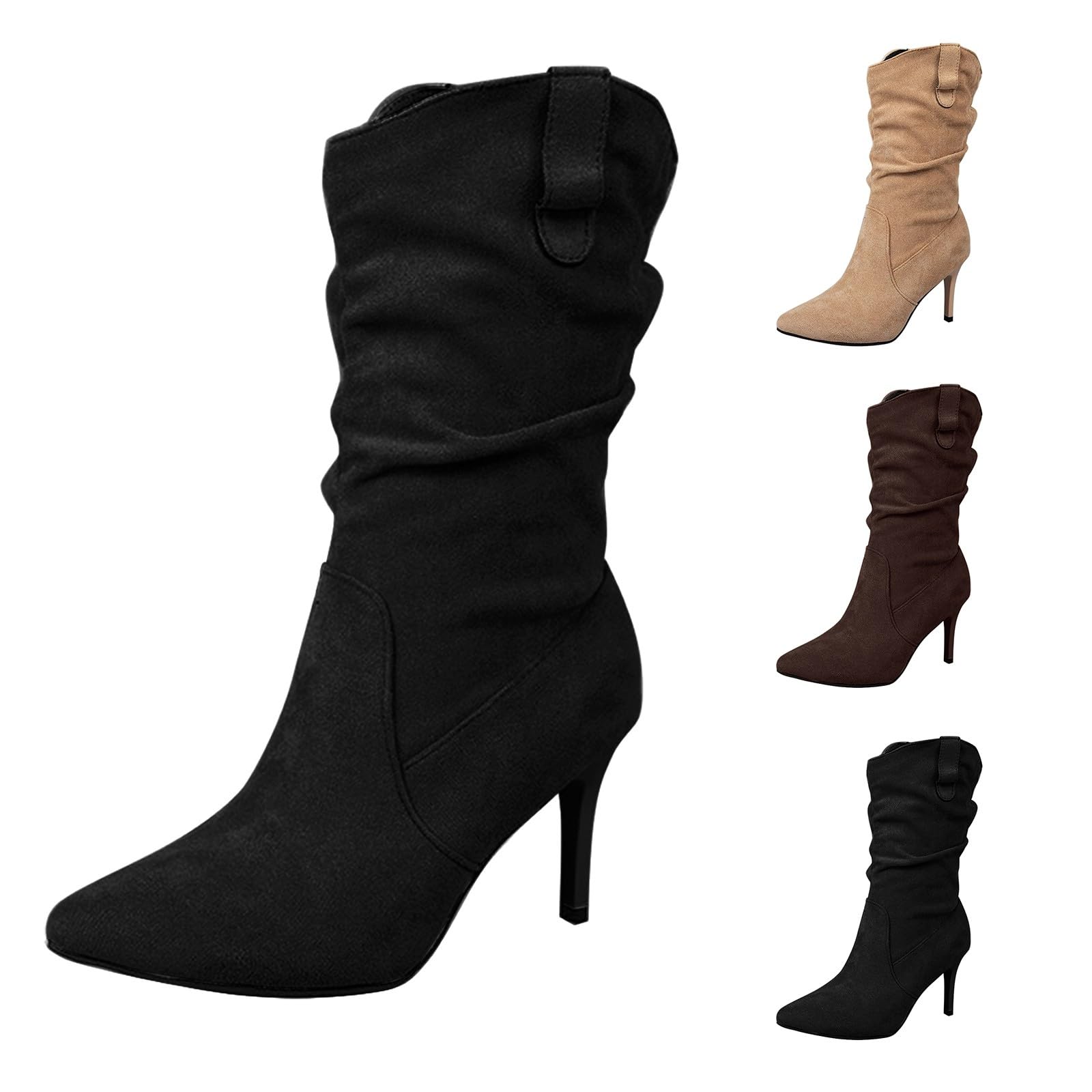 Botines Mujer Con Tacón Ante Botines Encaje Tacón Stiletto