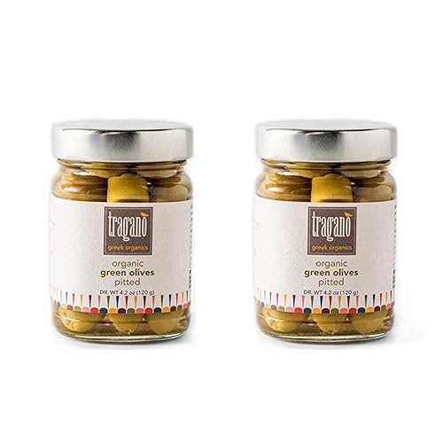 Tragano Greek Organics Aceitunas Verde Pitted