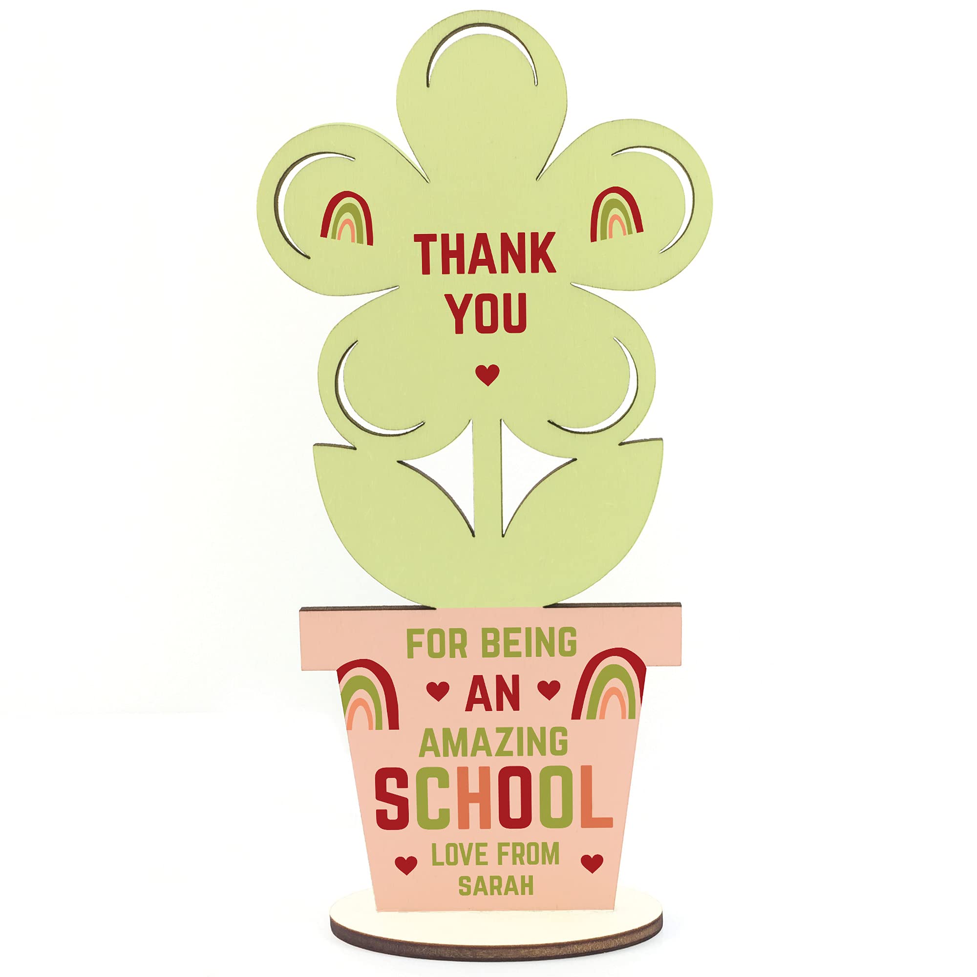 Amazing School Gift Plaque Personalised Flower Leaving Teacher Gift Thank You Gift