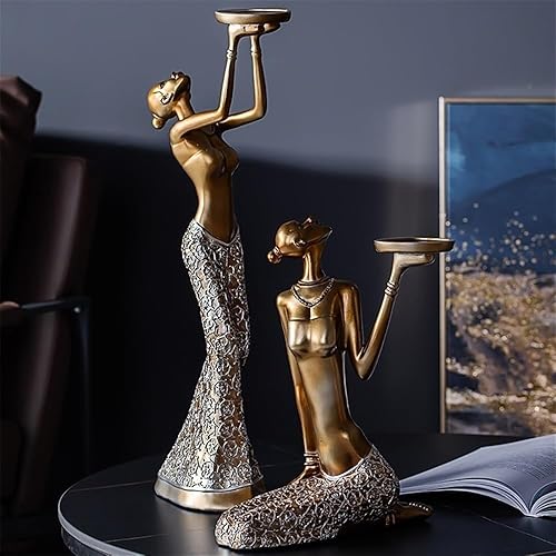 Miniatura 5 de Candle Holder A Pair of Creative Candlesticks Ornaments Modern Simple Candle Holder Dining Table Home Decoration Candlestick Holders(Silver,Small)