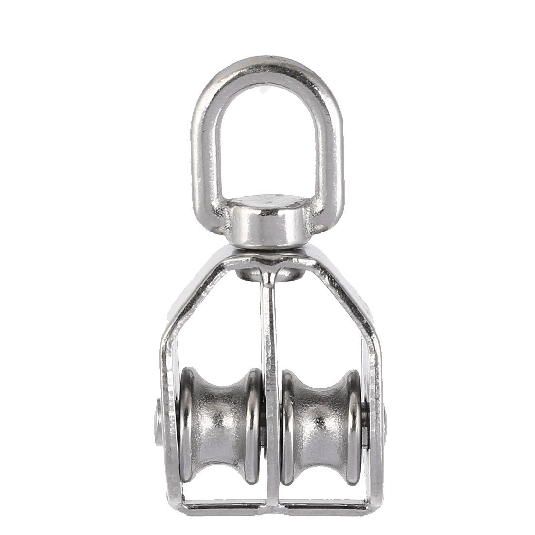 Aexit 0.5T 500Kg Red Silver Tone Metal Logging Rigging Swivel Pulley (ca20f6ec0ad3336a74a8c973fa6e8ab8)