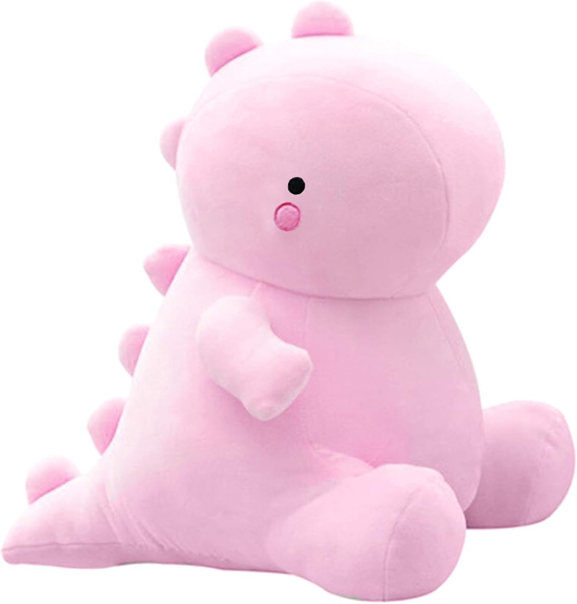 VHYHCY Lindos juguetes de peluche de dinosaurio, muñecos de peluche de dinosaurio gordo, peluche suave de dinosaurio, regalos de cumpleaños para niños, niñas y niños, color rosa, 12.0 in