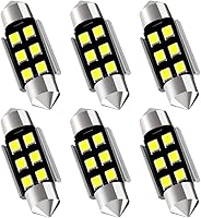 Vista 17 de AUXLIGHT 211-2 212-2 578 569 214-2 41MM 1.61 pulgadas Festoon Canbus - Bombillas LED interiores sin errores, 6000 K, xenón blanco, chips 6SMD súper