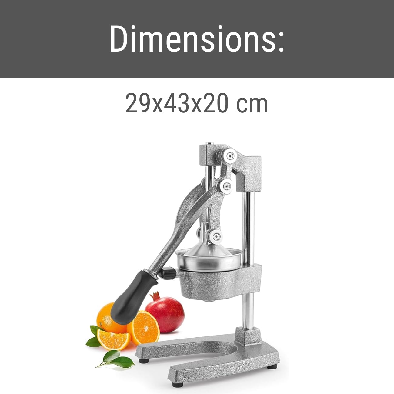 H&h spremimelograno Leva professionale in Metallo Grigio cm29x40