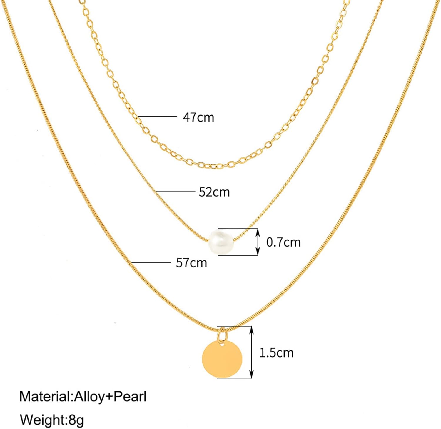 Vintage Layered Pearl Coin Necklace Gold Pearl Pendant Necklace Bohemia Layering Disc Necklace Choker Magic Chain Necklace Jewelry - Image 6