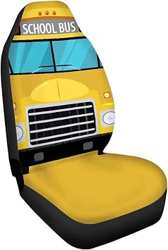 Rnyleeg School Bus Driver Car Seat Cover Universal Auto Front Seats Protector Soft Soft Stretch Seat Protector 1 Piece Front Saddle Blanket