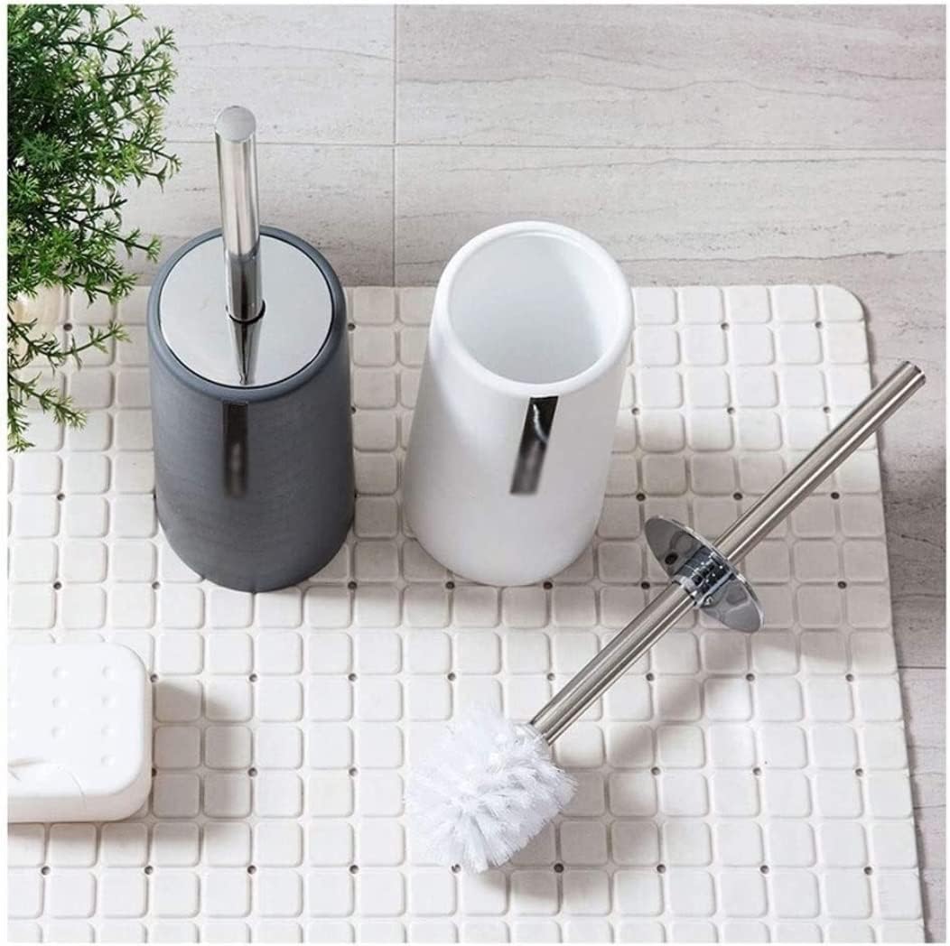 Toilet Bowl Brush Toilet Brush with Holder Toilet Brushes and Holder Set, Stainless Steel Handle Toilet Brush Set, Bathroom WC Full Closed Toilet Brush Toilet Brush and Holder Toilet Brush