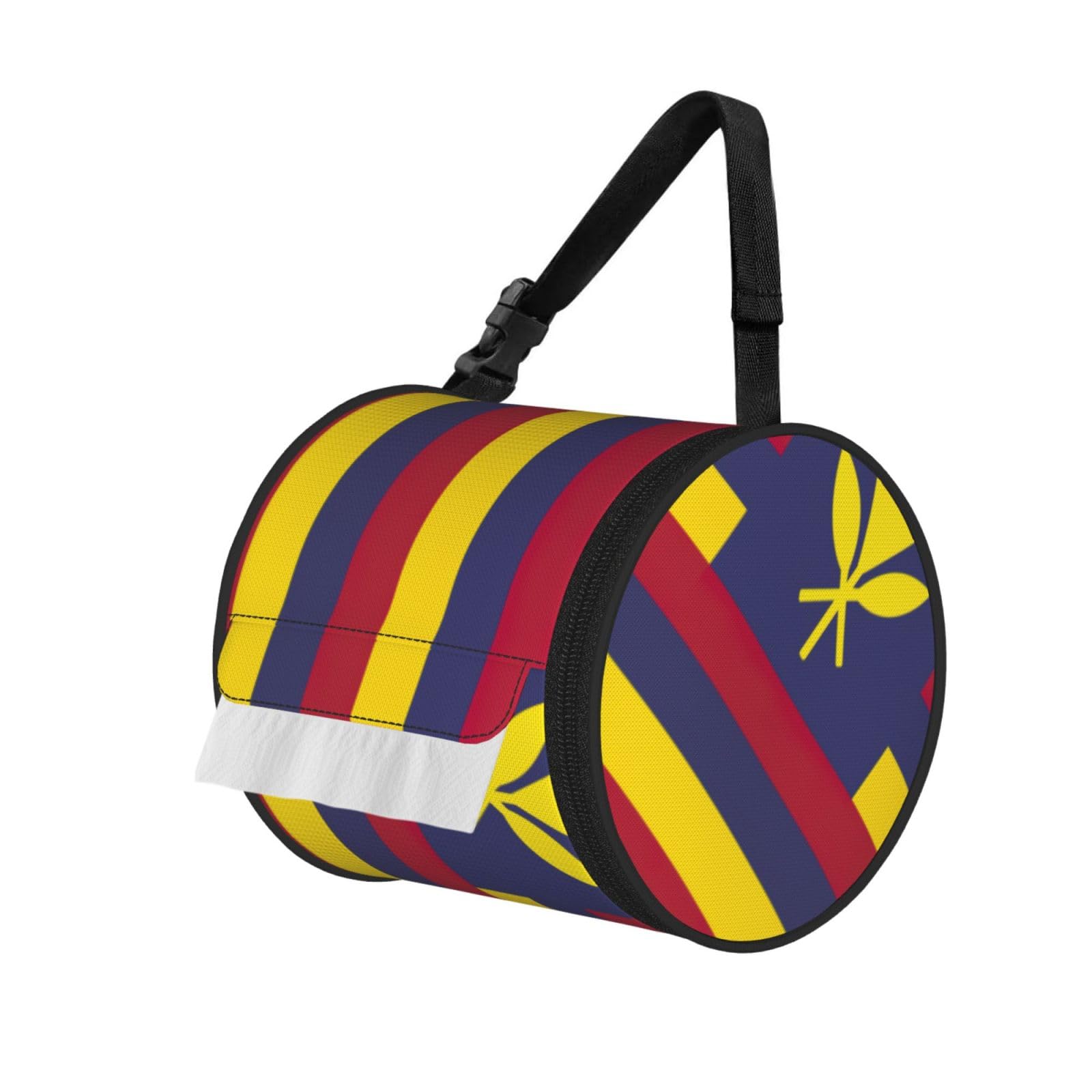 Flag Of The Kingdom Of Hawaii Print Fashion Tissues Organizer Box, Hanging Tissue Holder For Purse Coins For Car Office Daily Outing