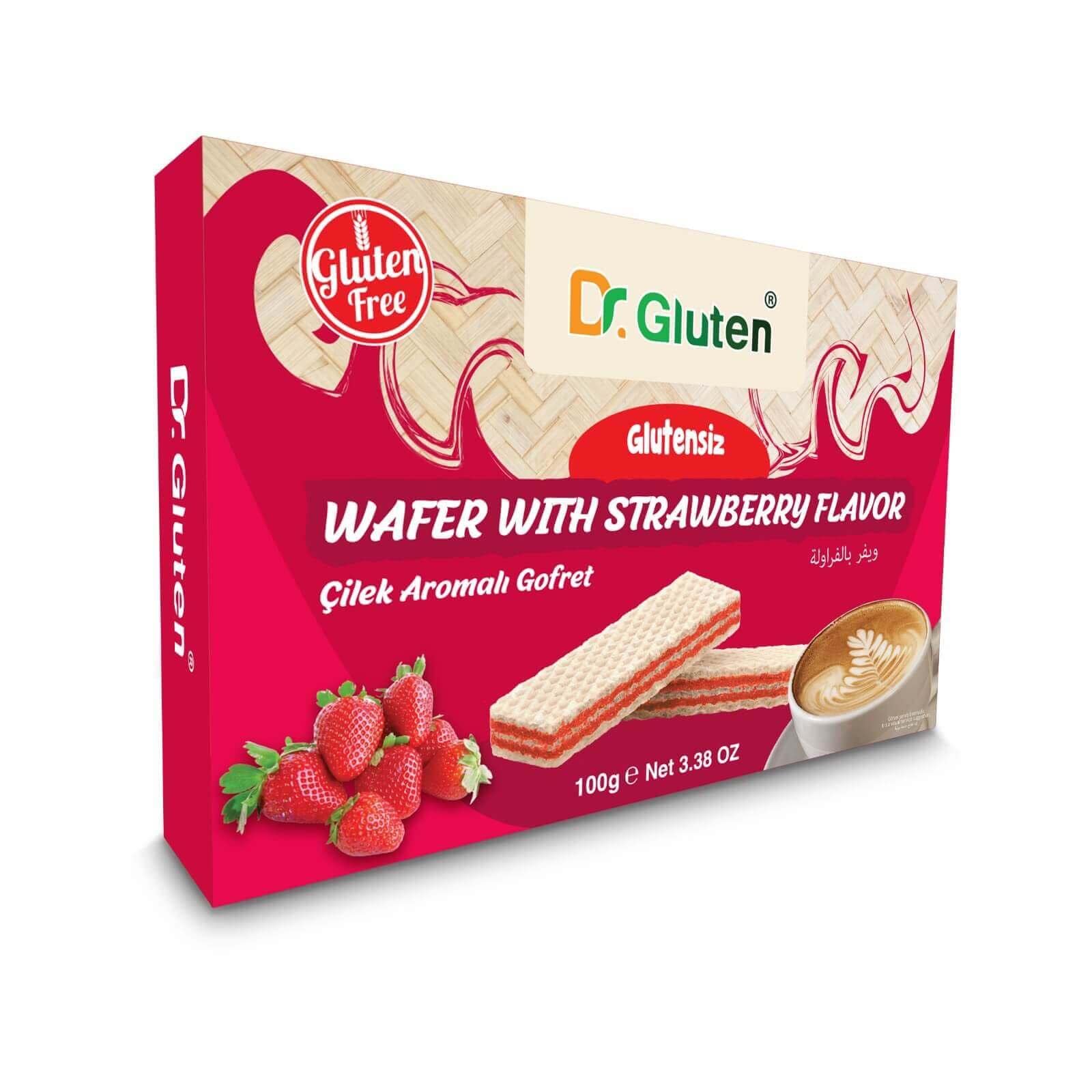 Dr. Gluten Çilekli Gofret (Glutensiz)