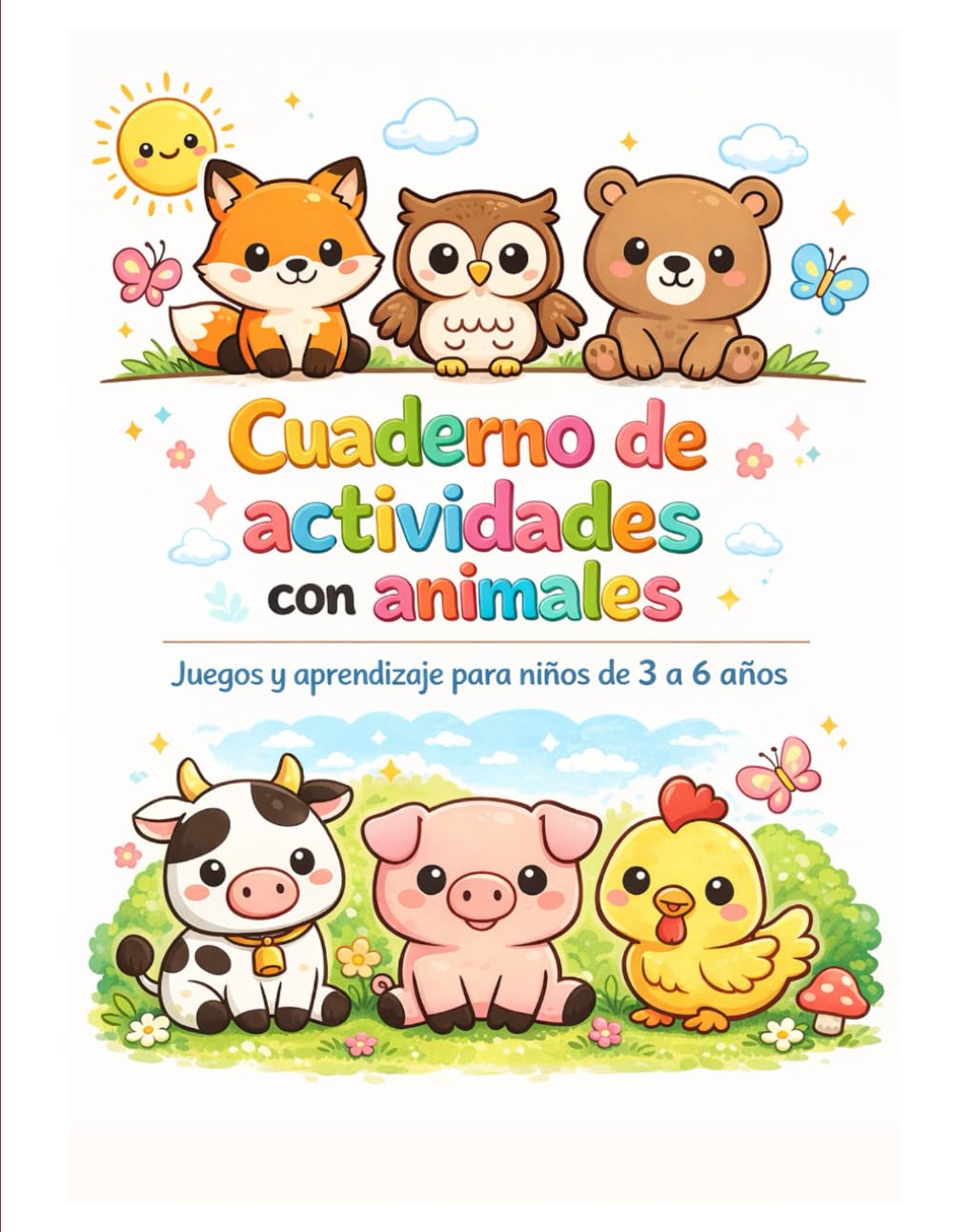 Cuaderno de actividades con animales