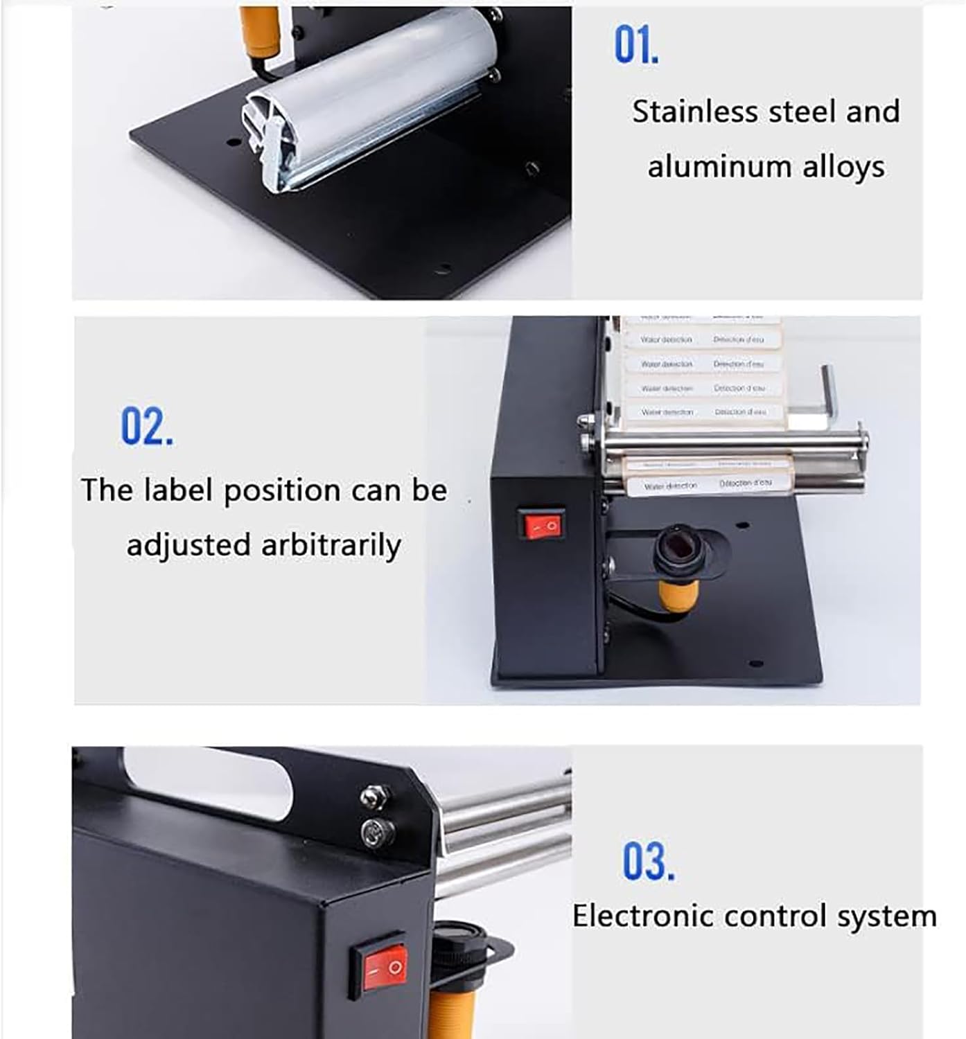 Label Peeling Machine, Portable Automatic Label Dispenser, Peeling Width: 5-110mm/5mm-162mm Optional, Speed: 8inch/s, Label Diameter: 180mm