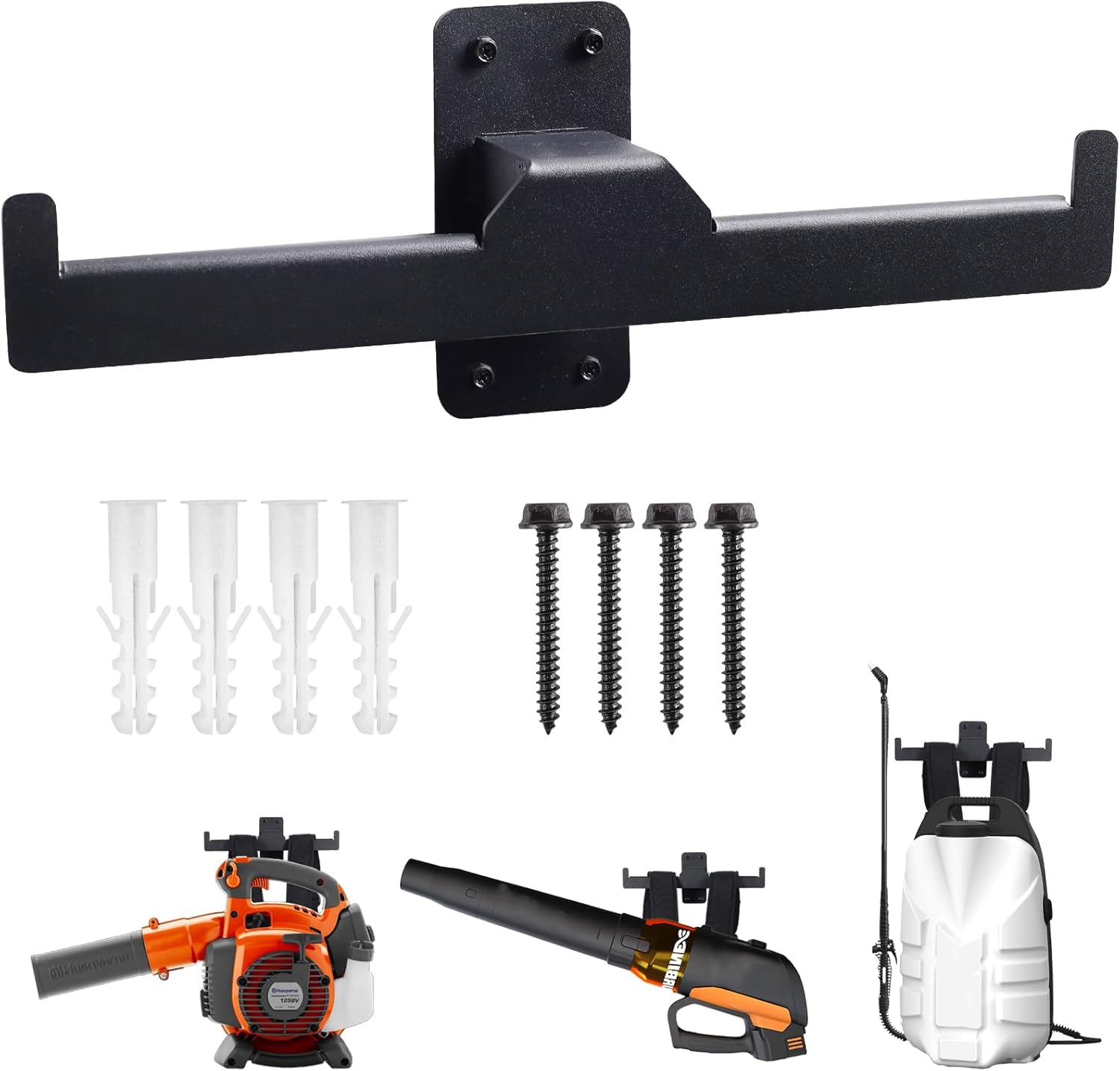Amazon.com: Heavy Duty Wall Mounted Backpack Blower Rack & Sprayer ...
