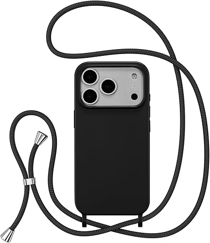 Miniatura 333 de ZTOFERA Funda para iPhone 13 Pro con correa, funda cruzada para teléfono con cordón ajustable para el cuello para el hombro, silicona suave a prueba