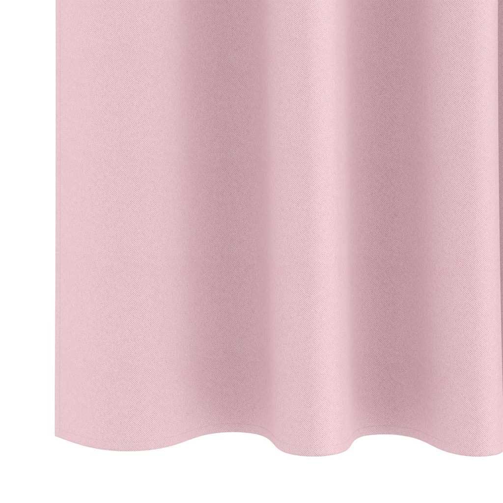 Juego de 2 cortinas opacas de poliéster rosa bebé 175 x 140 cm, triple, 80 a 90 % de oscurecimiento, protección solar para sala de estar o dormitorio