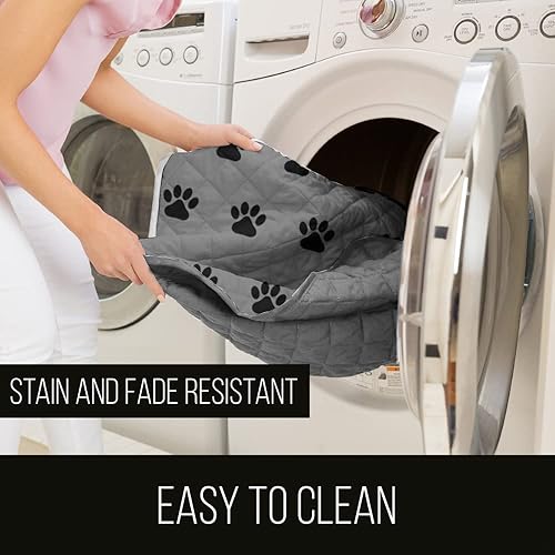 Vista 171 de Sofa Shield Funda de sofá con correa, reversible, resistente a las manchas y al desgarro, funda acolchada de microfibra, lavables, asiento de 78