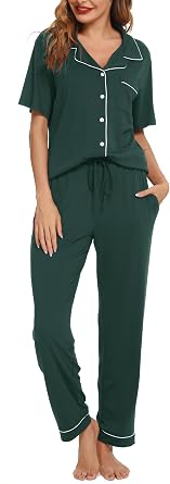 Lovasy Pyjamas for Women Soft Ladies Pyjamas Classic Pjs for Women Sets Cosy Womens Pyjamas Sets Pajamas Loungewear with Pockets