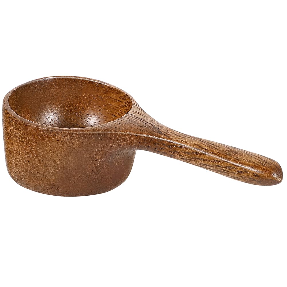 Miibiscolit Acacia Wood Measuring Spoon Kitchen Measuring Wooden Water Scoop Wooden Milk Tea Scoop Copper Measuring Cup