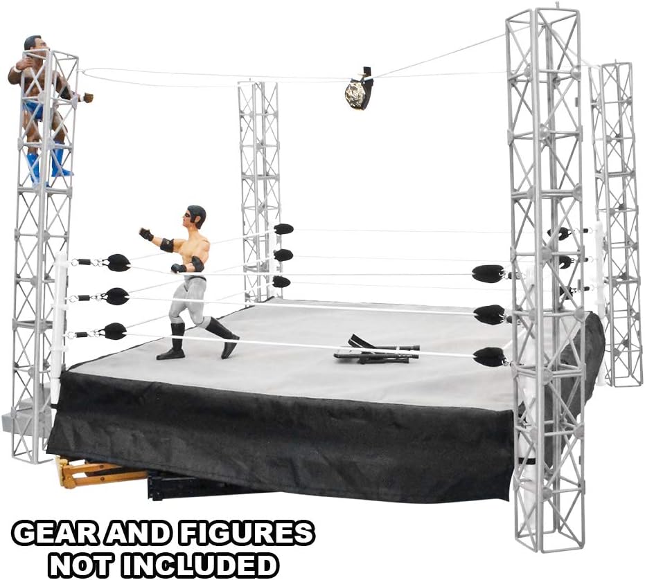 Wrestling Ring for Action Figures & Highwire War Playset