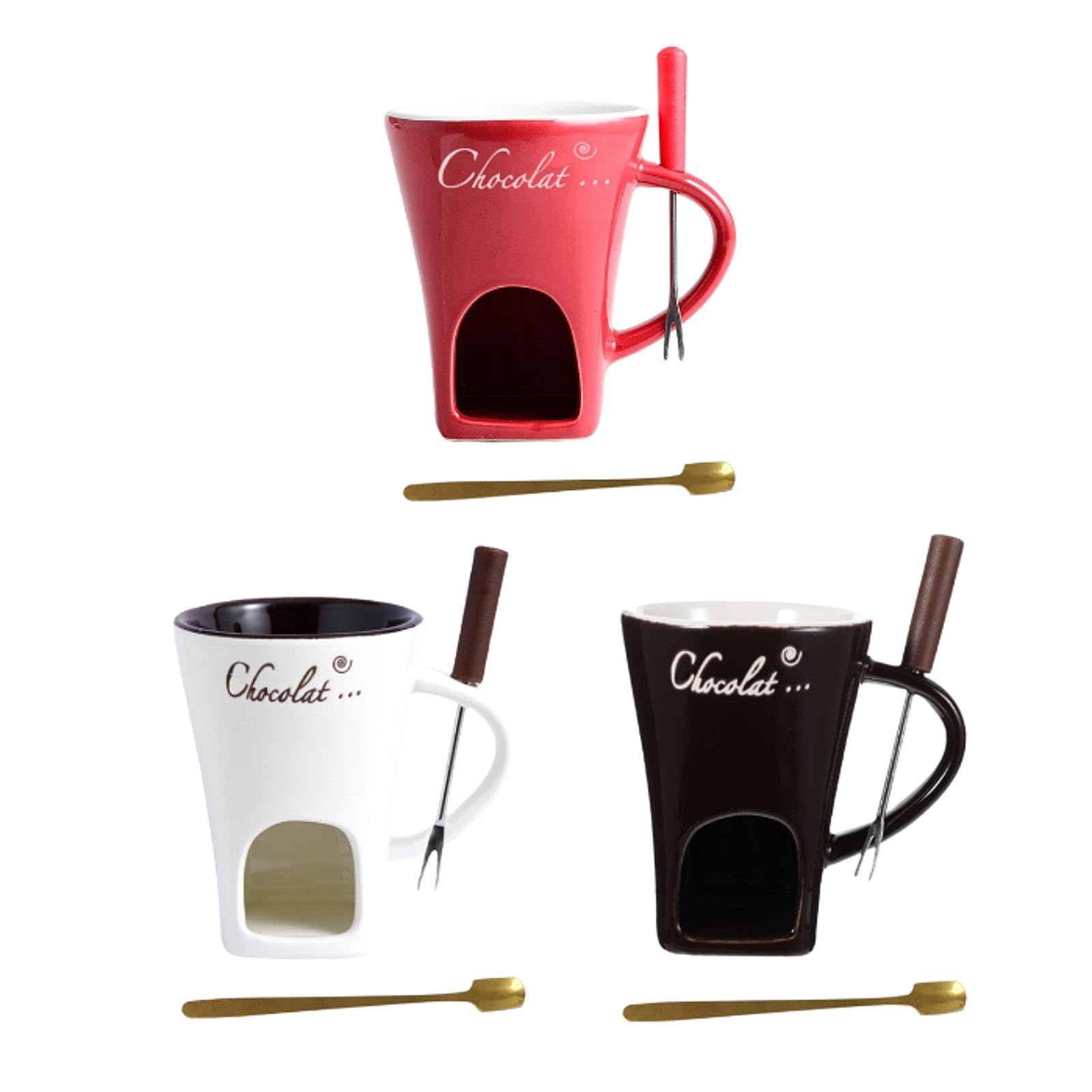 BNF Fondue Pot Kitchen Appliances Fondue Mug for Party Valentines Day Date Night Red | Home & Garden 3