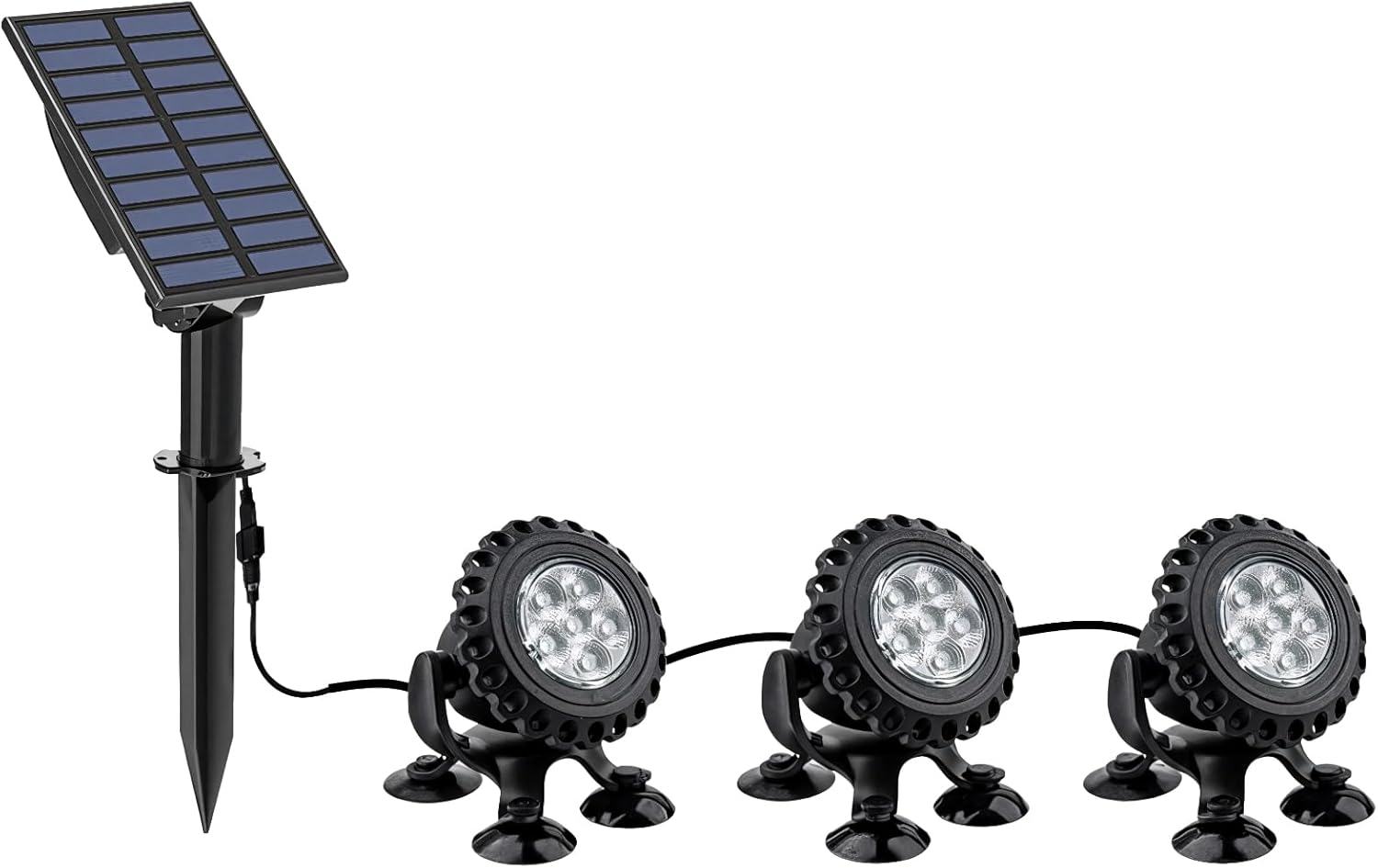 Solar Powered Rgb Lights Changing, Ip68 Waterproof Pond And Aquarium Submersible Led Lights, Fish Tanks And Fountains, Abs Material, Suction Installation