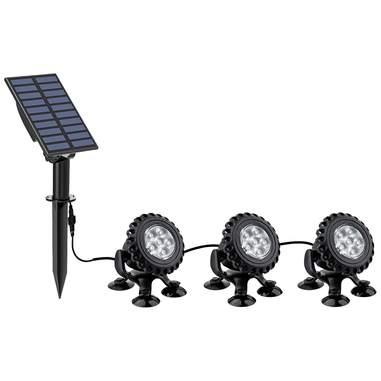 Luces solares RGB cambiantes para estanque, luces LED sumergibles, luces de acuario, IP68 impermeable, ideal para peceras y fuentes, material ABS con instalación de succión