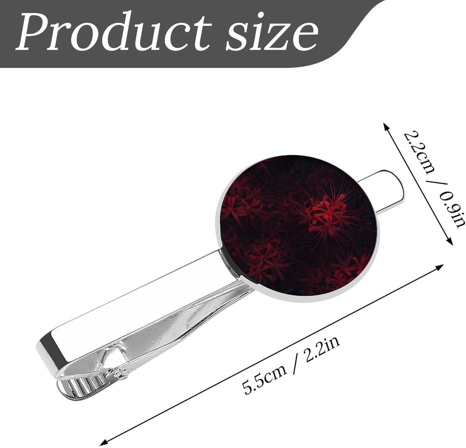 Spider Lilies Tie Clips for Men Personalized Bar Suit Accessories Business Wedding image 2