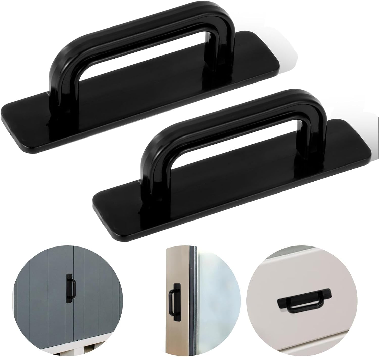 Adhesive Cabinet Handles, Self-Stick Instant Cabinet Handles Alloy No Drilling Push Pull Handles Helper for Kitchen Cabinet Drawer Window Sliding Closet (Plastic Small, 2 Pcs)-image-45