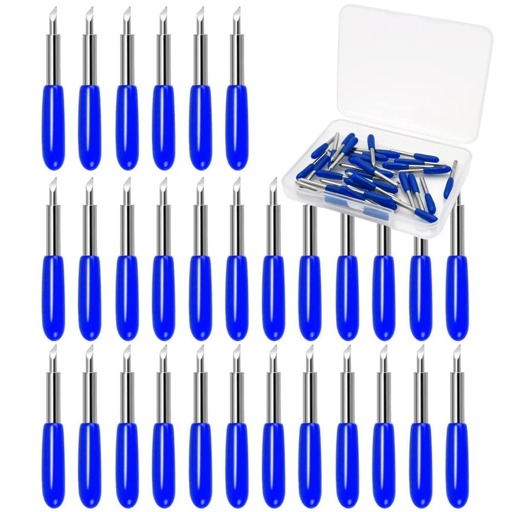 Gebildet 30pcs 60° Replacement Blades for Explore Air, Explore Air 2, Explore Air 3, Expression for Vinyl Cutting Machines(Blue Cap)