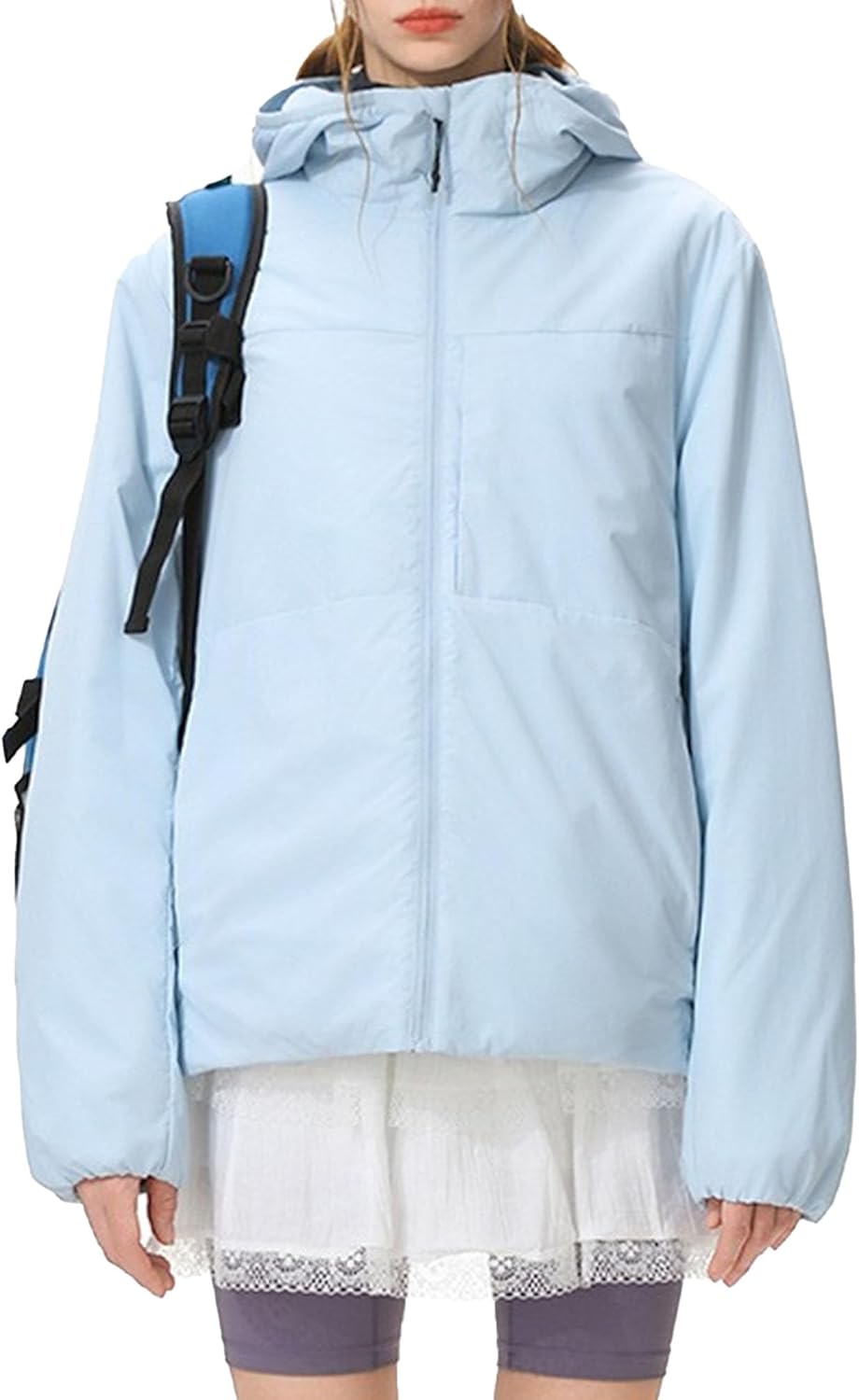 JEShifangjiusu Mens Lightweight Waterproof Thermal Hooded Jacket Windbreaker Raincoat Shell Jacket Outdoor Ski Snow Coat