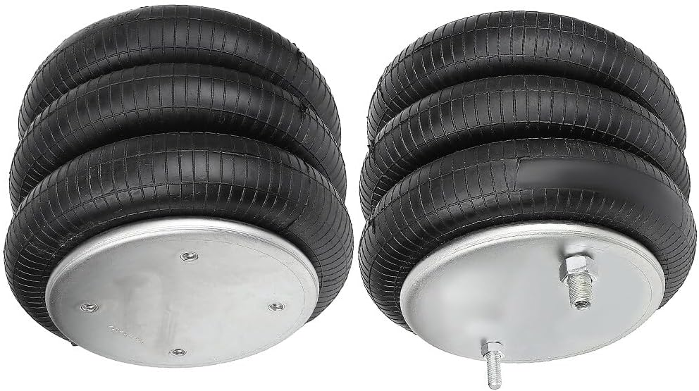 Triple Convoluted Air Spring Replaces for Firestone 8033 W01-358-8033 for Hendrickson S-14487 C-14487 for Goodyear 3B12-312 2 Pack TR8033 Air Suspension Spring