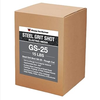 Steel Grit GS-25 - Rough Cut Shot - Sand Blasting Media 15lbs